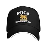Make Iran Great Again Hat mit Alte Iranische Flagge, Löwe und Sonne Basecap Unisex Freizeit Baseball Cap Einstellbare Kappe Leicht Atmungsaktiv Sonnenschutz Baseballkappe Miga Trucker Cap Unisex