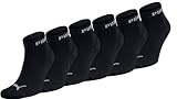 PUMA Unisex Sportsocken Quarter 6er Pack – Statement Edition Größe 39-42, Black