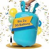 Ballongas [für 30 Luftballons]– Helium Balloon Gas für bis zu [30 Luftballons] – Ballongas - Helium Gasflasche klein inkl. STAHLMANN ® Informationsblatt