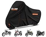 Enzeno Motorrad Abdeckplane Outdoor Motorradabdeckung Wasserdicht,210D Motorradplane Abdeckung Winterfest,Motorrad Garage Plane für Moped Roller Motoroller Motor(245x105x125cm)
