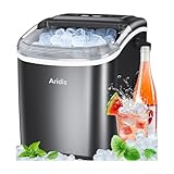 Eiswürfelmaschine Kleine 9 Eiswürfel in 6 Min,12kg/Tag - Selbstreinigende Eiswürfelmaschine, 2 Eiswürfel Größen,mit Eisschaufel, Eiswürfelbereiter Ice cube maker Ideal für Küche