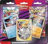 Pokémon-Sammelkartenspiel: Aufgewerteter 2er-Pack-Blister (3 holografische Karten, 1 Münze & 2 Boosterpacks)