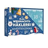 In der Weihnachtshäklerei - Der Adventskalender mit Material und Anleitungsbuch für 24 Häkelprojekte: Box (38,5 x 26,5 x 5 cm) mit 24 kleinen Boxen, Garn (100 % Acryl), Zubehör für 24 Häkelprojekte