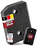 Premium Sockelfilter passend für Miele T1 9164761-2x Filter für Wäschetrockner- & Wärmepumpentrockner - 207 x 157 x 30mm - Schwammfilter Filtermatte für Active, EditionEco, Silence, SpeedCare, uvm.