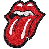 ROCKOFF The Rolling Stones Patch Classic Tongue Logo Large cut out Nue offiziell Iron on Accessory Size